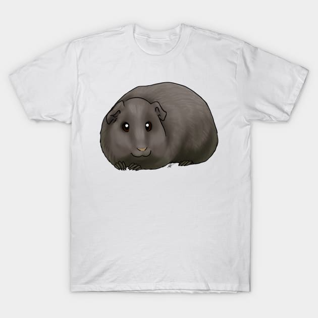 Small Mammal - American Guinea Pig - Black T-Shirt by Jen's Dogs Custom Gifts and Designs